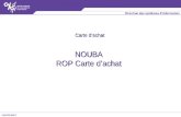 CNRS/DSI/BBFC 1 Carte dachat NOUBA ROP Carte dachat.