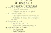 Traitement dimages : concepts avancés Morphologie mathématique – Images binaires – Images niveaux de gris Classification – Classifications pixeliques –