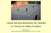LIGUE DE BOURGOGNE DE TENNIS Le Tennis en milieu Scolaire Christian Rizet Responsable Ligue de Bourgogne du Tennis à Lécole.