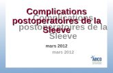 Complications postoperatoires de la Sleeve mars 2012.