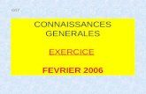CONNAISSANCES GENERALES EXERCICE FEVRIER 2006 CG7.