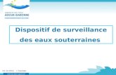 Dispositif de surveillance des eaux souterraines 01-12-2011 I. Fournier.