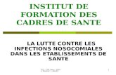 IFCS - CPN Laxou - 2009 A. MANGIN - L.WEBER 1 INSTITUT DE FORMATION DES CADRES DE SANTE LA LUTTE CONTRE LES INFECTIONS NOSOCOMIALES DANS LES ETABLISSEMENTS.