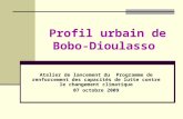 Profil urbain de Bobo- Dioulasso Atelier de lancement du Programme de renforcement des capacités de lutte contre le changement climatique 07 octobre 2009.
