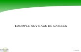 S. CAILLOL EXEMPLE ACV SACS DE CAISSES. S. CAILLOL Résumé de létude Identification, quantification et comparaison des impacts environnementaux de 4 types.
