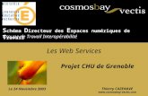 1 SDET – Groupe de travail interopérabilité – 24 Novembre 2003 Thierry CAZENAVE  Projet CHU de Grenoble Le 24 Novembre 2003 S chéma.