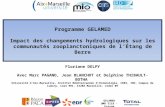 Programme GELAMED Impact des changements hydrologiques sur les communautés zooplanctoniques de lÉtang de Berre Floriane DELPY Avec Marc PAGANO, Jean BLANCHOT.