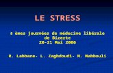 LE STRESS 8 èmes journées de médecine libérale de Bizerte 20-21 Mai 2006 R. Labbane- L. Zaghdoudi- M. Mahbouli.