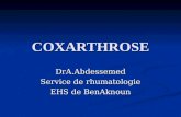 COXARTHROSE DrA.Abdessemed Service de rhumatologie EHS de BenAknoun.