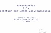 Introduction à la Détection des Ondes Gravitationelles Ronald W. Hellings Montana State University et NASA Atelier Pulsars IAP Paris 1/16/06.