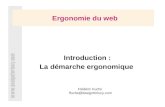 Ergonomie du web Introduction : La démarche ergonomique Frédéric Fuchs ffuchs@designforlucy.com.