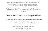 Les grandes bases de données et lhistoire sociale des populations Colloque de Bordeaux des 7-9 février 2008 Des structures aux trajectoires La reconstruction.