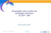 Journée UHRIF – AP HP 26 novembre 2007 1 Exemples des outils de pilotage internes à lAP - HP 26 novembre 2007.