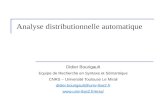 Analyse distributionnelle automatique Didier Bourigault Equipe de Recherche en Syntaxe et Sémantique CNRS – Université Toulouse Le Mirail didier.bourigault@univ-tlse2.fr.