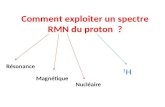 Comment exploiter un spectre RMN du proton ? Résonance Magnétique Nucléaire 1H1H.