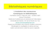 Bibliothèques numériques Lévolution des ressources numériques en bibliothèques Formation CNFPT Pays de Loire : Octobre 2007 Olivier Ertzscheid. Maître.