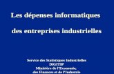 Les dépenses informatiques des entreprises industrielles Service des Statistiques Industrielles DiGITIP Ministère de lEconomie, des Finances et de lIndustrie.
