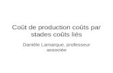 Coût de production coûts par stades coûts liés Danièle Lamarque, professeur associée.