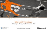 Microsoft TechDays Pilotage de la performance RH.