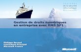 Gestion de droits numériques en entreprise avec RMS SP1 Philippe Beraud Consultant Principal Microsoft France.
