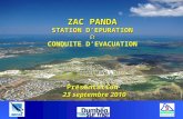 ZAC PANDA STATION DEPURATION Et CONDUITE DEVACUATION Présentation 23 septembre 2010.