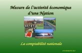 La comptabilité nationale Mesure de lactivité économique dune Nation J-M HENEFFE 2013.