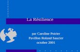 La Résilience par Caroline Poirier Pavillon Roland Saucier octobre 2001.