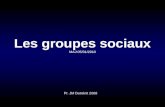 Les groupes sociaux MAJ 05/01/2010 Pr. JM Dutrénit 2008.