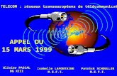 TEN TELECOM : réseaux transeuropéens de télécommunications APPEL DU 15 MARS 1999 Olivier PASCAL DG XIII Patrick SCHOULLER M.E.F.I. Isabelle LAFONTAINE.