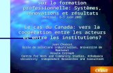 1 Séminaire international sur la formation professionnelle: Systèmes, innovations et résultats Montréal, 6-7 Juin 2005 Le cas du Canada: vers la coopération.