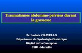 Traumatismes abdomino-pelviens durant la grossesse Pr. Ludovic CRAVELLO Département de Gynécologie-Obstétrique Hôpital de La Conception CHU - Marseille.