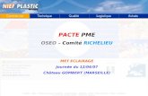 PACTE PME OSEO – Comité RICHELIEU MET ECLAIRAGE Journée du 12/04/07 Château GOMBERT (MARSEILLE)