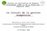 Atelier de restitution du Rapport Economique (CEM) et de la Revue des Dépenses (RDP) Le Circuit de la gestion budgétaire Mohyedine Ould Sidi Baba Coordonnateur.