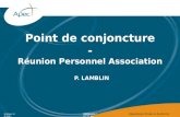 Référence du docDépartement Études et Recherche Point de conjoncture - Réunion Personnel Association P. LAMBLIN.