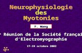 26 e Réunion de la Société française dElectromyographie F. Wang 17-19 octobre 2002