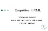 Enquêtes URML DEMOGRAPHIE DES MEDECINS LIBERAUX DE PICARDIE.