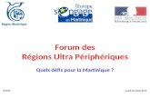 Forum des Régions Ultra Périphériques Quels défis pour la Martinique ? IMSEPP mardi 03 juillet 2012.