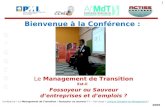 Conférence « Le Management de Transition : fossoyeur ou sauveur ? » – Voir aussi « Lexique Glossaire du Management »Lexique Glossaire du Management QPQQCOCQPQQCOC.