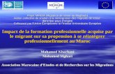 Projet MIREM (Migration de retour au Maghreb) Action collective de soutien à la réintégration des migrants de retour dans leur pays dorigine Cofinancé