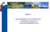 AXE 3 VALORISER LE POTENTIEL ENERGETIQUE ET ENVIRONNEMENTAL.