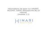 Informations de base sur HINARI, AGORA, OARE (Research4Life) et Internet (module 1.1)