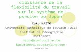 Xuto NAITO UCL-DEMO1 Conséquences de la croissance de la flexibilité du travail sur le système de pension au Japon Xuto NAITO Université catholique de.