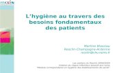 Lhygiène au travers des besoins fondamentaux des patients Martine Blassiau Resclin-Champagne-Ardenne resclin@chu-reims.fr Les ateliers du Resclin 2008/2009.