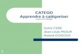 1 CATEGO Apprendre à catégoriser A utiliser avec lIMAGIER Sylvie CEBE Jean-Louis PAOUR Roland GOIGOUX.