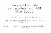 Proposition de recherches sur ABI (Pro Quest) Lise Herzhaft (Urfist de Lyon) et MH Prévoteau (Bibliothèque Université Paris 2) Mise en forme par Nolwenn.