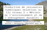 Production de ressources numériques relatives au C2i niveau 2 « Métiers de lenvironnement et de laménagement durables » Delphine POMMERAY, Chargée de projet.
