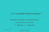 Novembre 2000Le "Cartable Electronique"® C. Martel, L. Vignollet 1 Le"cartable électronique" ® Equipe Systèmes Communicants Université de Savoie C. Martel,