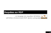 1 Requêtes sur RDF Le langage de requêtes SPARQL SPARQL Protocol And RDF Query Language.