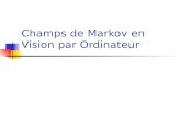 Champs de Markov en Vision par Ordinateur. 0 : Quelques Points avant Commencer : Moi. Ian Jermyn. Anglais comme vous lentendez ! Excusez mon français.