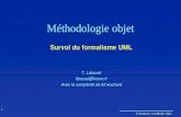 Formalismes et méthodes Objet 1 Méthodologie objet Survol du formalisme UML T. Libourel libourel@lirmm.fr Avec la complicité de M Huchard.
